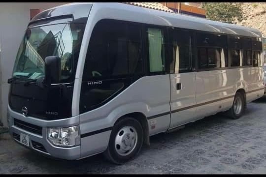 Coaster bus for rent in Bahria Town Lahore